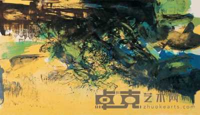 赵无极 1976年作 版画 40×67.5cm